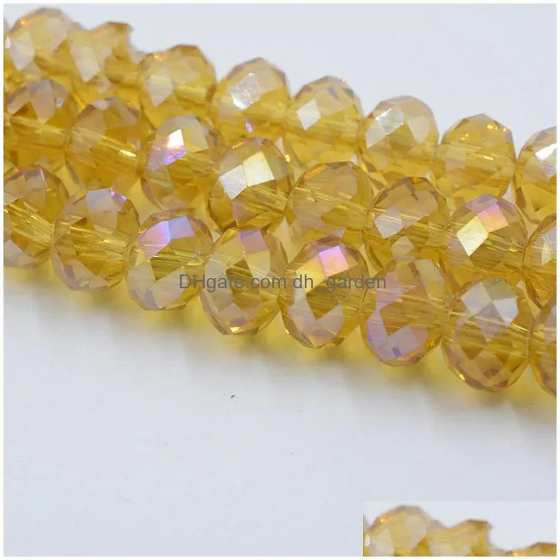8mm ab color crystal rondelle beads 4mm glass loose 145pcs/lot diy natural stone spacer 48 faceted beading czech jewelry materials