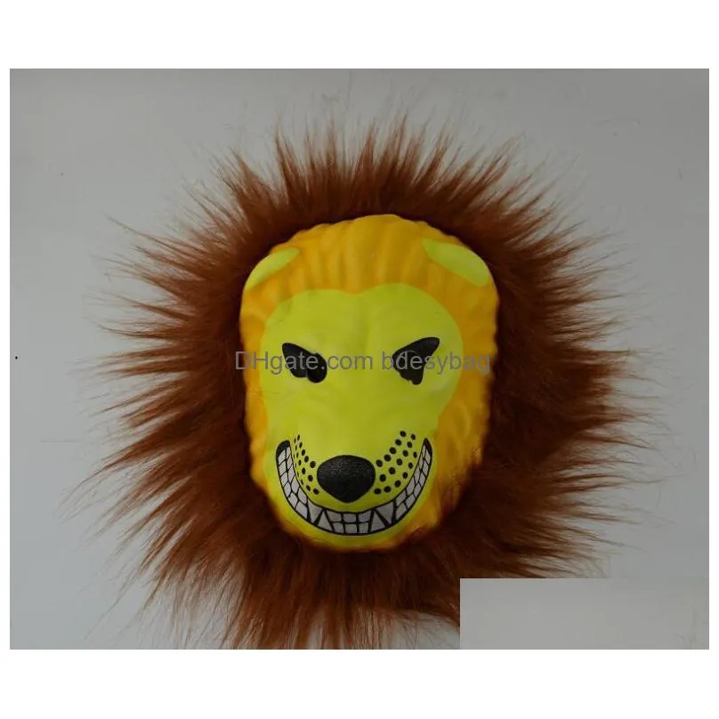 realistic fur mane latex mask creepy animal tiger//monkey/wolf partern full face cosplay halloween costume gb600