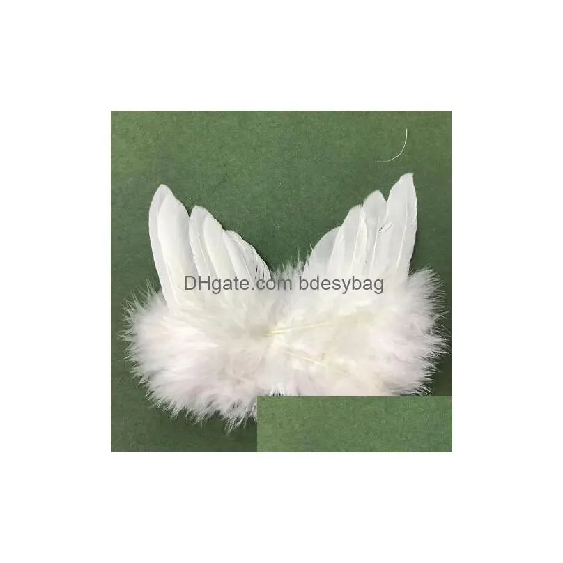 20 piece angel feather wings for crafts white mini angel wings diy party gift decoration child photography prop wy544