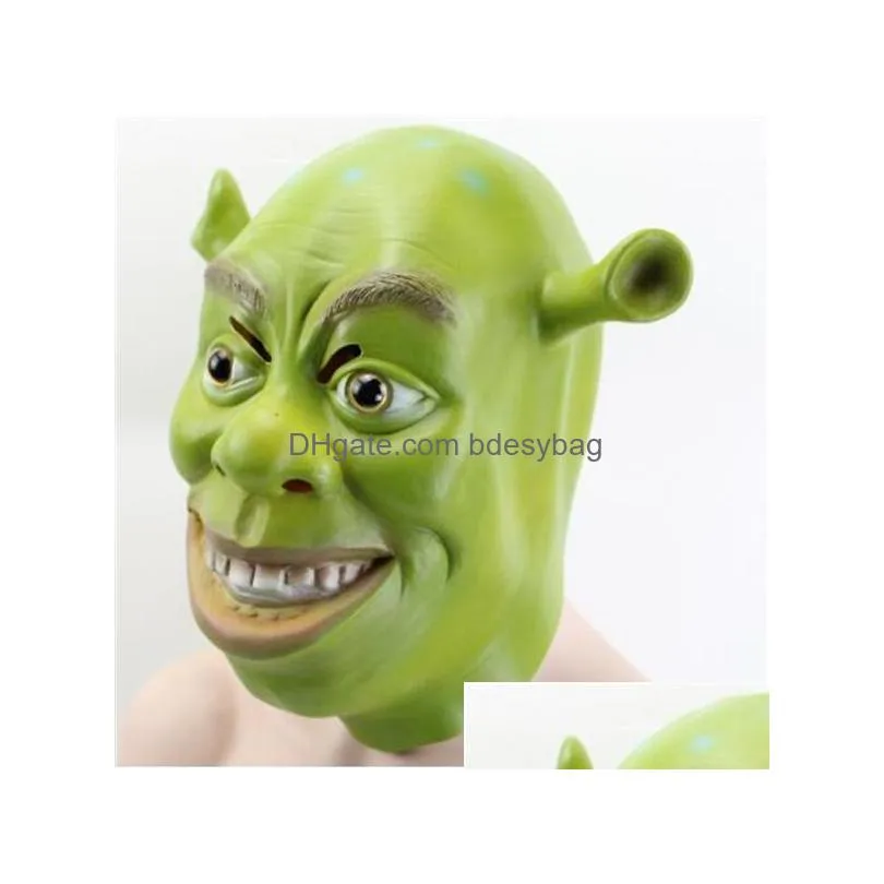 green shrek latex masks movie cosplay prop adult animal party mask for halloween party costume fancy dress ball gc1254