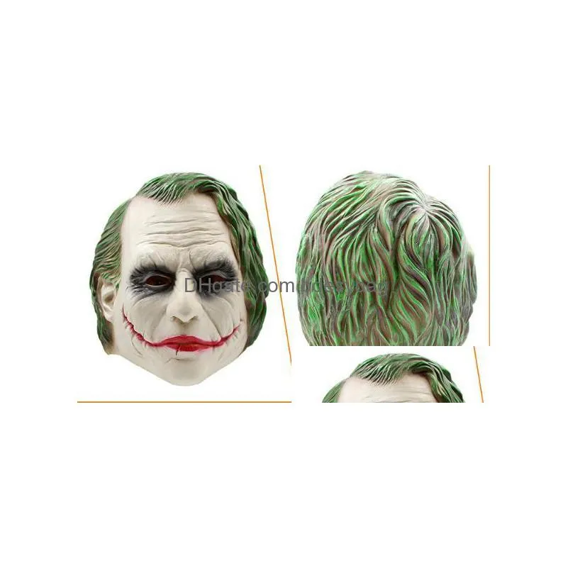 halloween batman clown mask latex head cover dark knight mask movie props wl1133