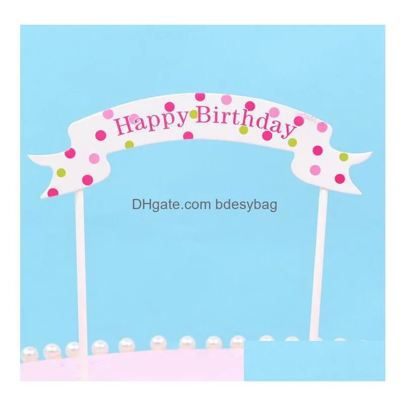 birthday cake insert card baking cake decoration insert flag party party supplies mermaid balloon diy insert card wy438