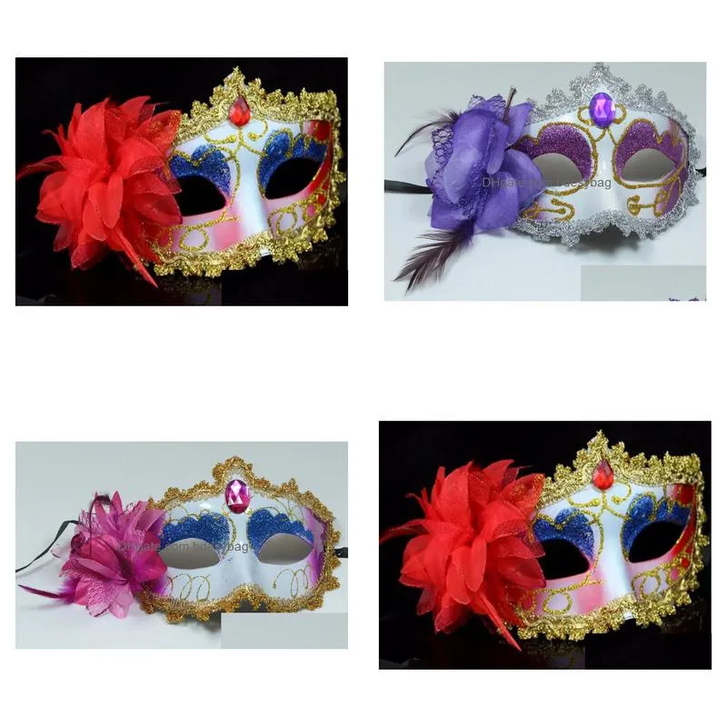 mask wholesale 30 grams of painted small princess side of the side of the flower mask makeup dance performance mask