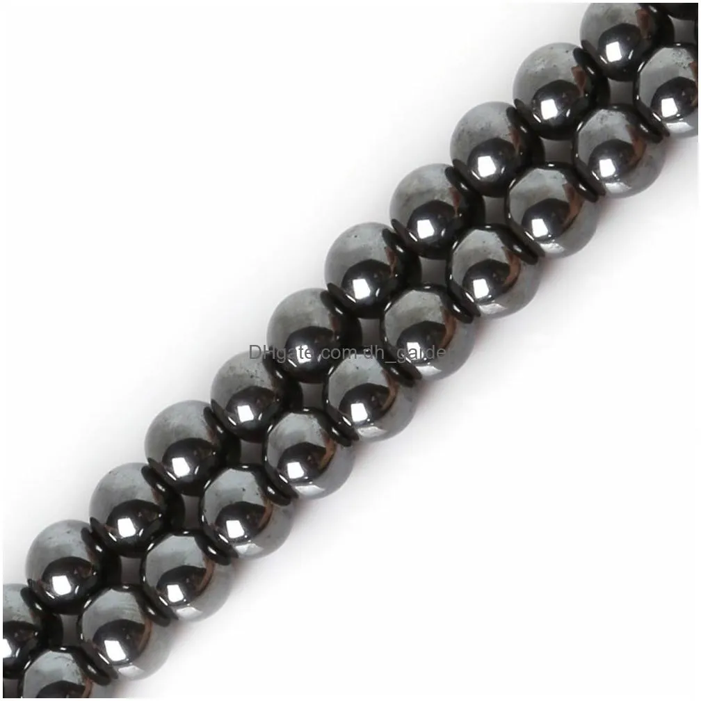 8mm pick 4colors natural stone black hematite beads round loose bead stone ball selectable 4/6/8/10mm for jewelry bracelet making