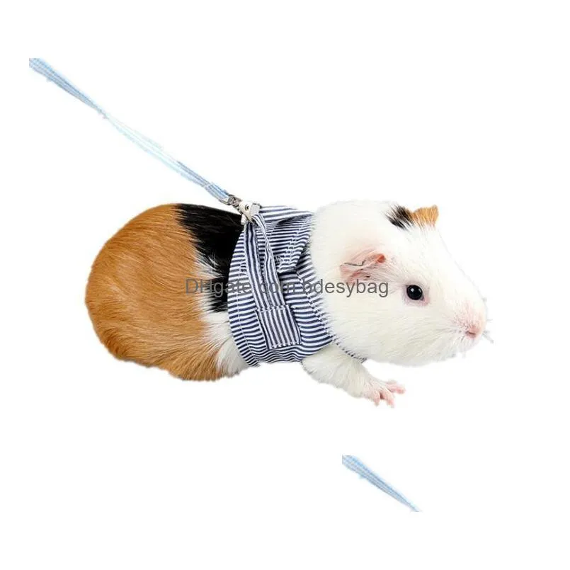 pet twolegged chest strap outdoor traction rope leash clothes for chinchilla dutch guinea pig breathable cotton corset gb1357