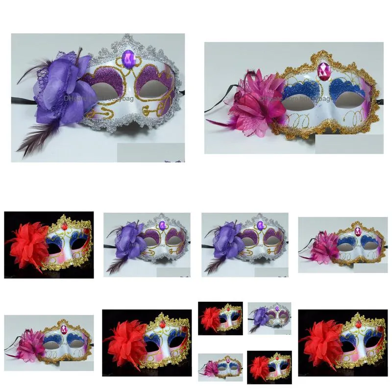 mask wholesale 30 grams of painted small princess side of the side of the flower mask makeup dance performance mask