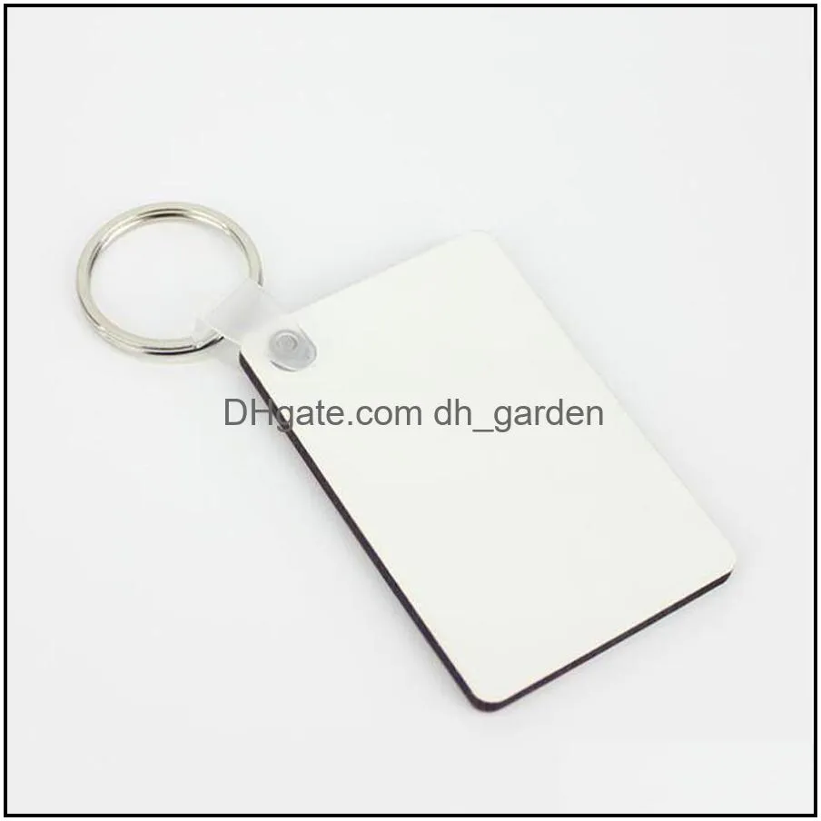 Blank Keychain Party Favor Sublimation Personality Keychains Ornament MDF Coated Board Doublesided Heat Transfer Keychaines Transfers