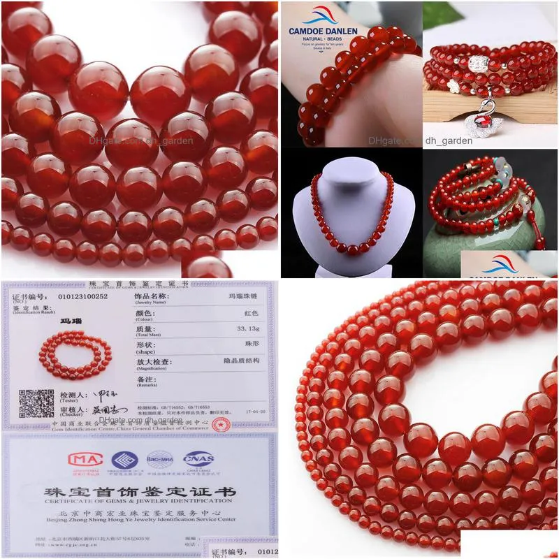 natural red agat gem stone carnelian round loose beads 416mm onyx fit diy necklace beads for jewelry making