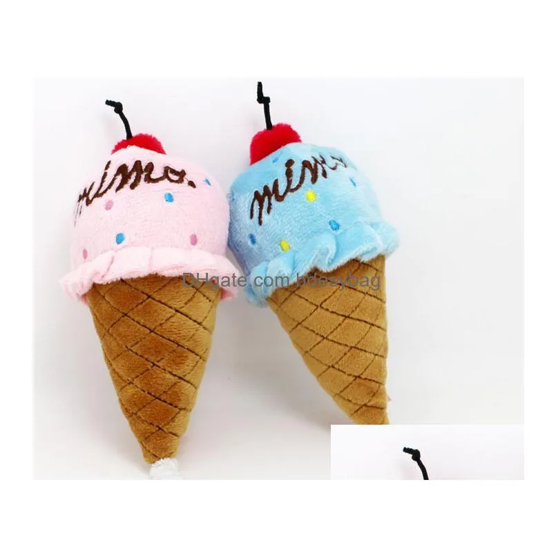 pet toys exquisite ice cream rope knot toys pink / blue pet dog toys
