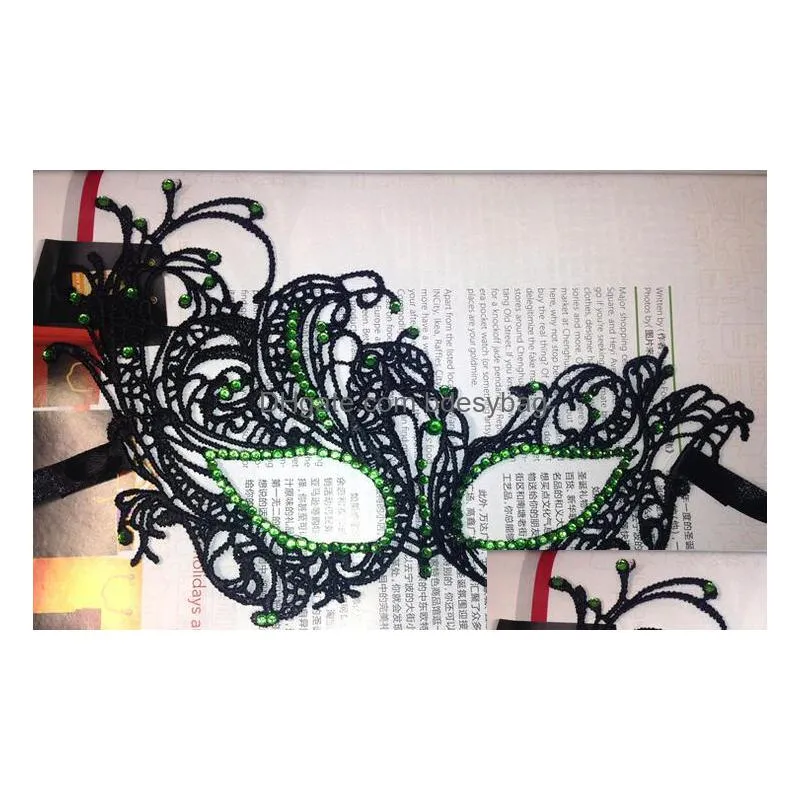 fine diamond mosaic phoenix lace mask christmas masquerade party fun masks