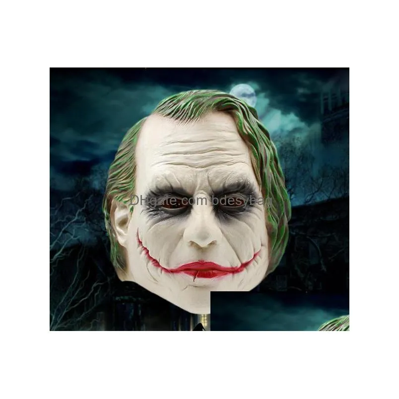 halloween batman clown mask latex head cover dark knight mask movie props wl1133