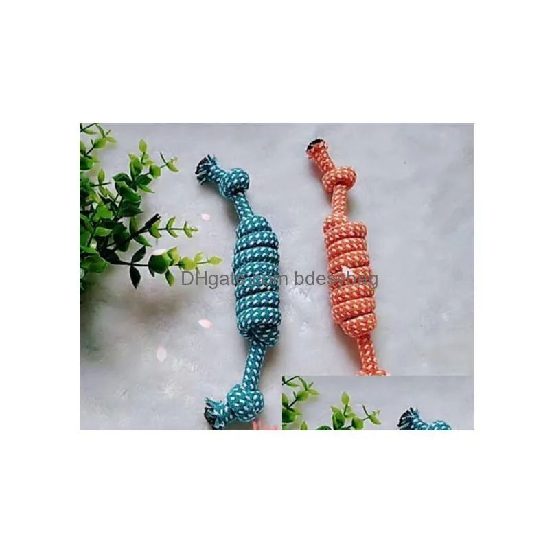 new pet toy products candy type cotton tie knot toy cotton rope knitting pet pet bite 30pcs/lot l598