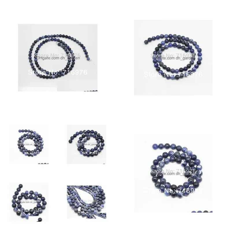 8mm wholesale natural stone beads old blue sodalite round loose beads for jewelry making 15.5inch pick size 4 6 8 10 12mm