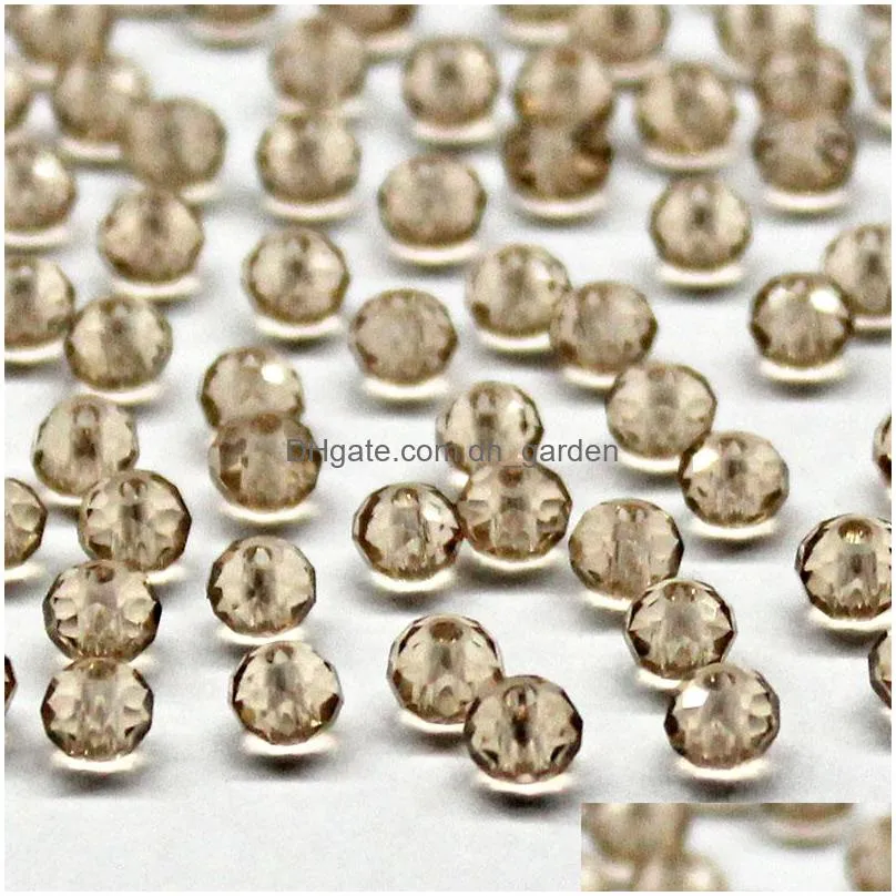 4mm 6mm czech spacer crystal glass beads for jewelry making faceted color clear diy beads loose wholesale