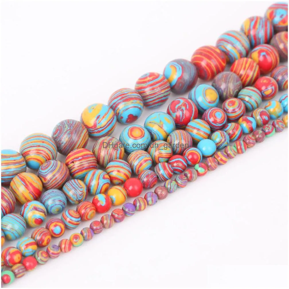 8mm high quality malachite stone beads loose spacer bead for jewelry making 4/6/8/10/12mm 15 diy bracelet necklace