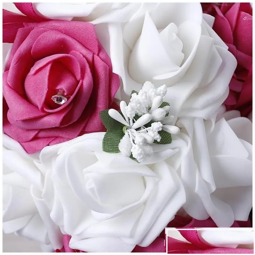 Wedding Flowers Beautif Bridal Bouquets With Handmade Artificial Supplies Bride Holding Brooch Bouquet Drop Delivery Party Events
