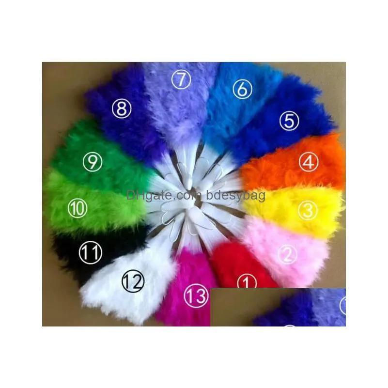 28 performing props halloween dance articles dance fan down fan feather fan 20pcs/lot wl282