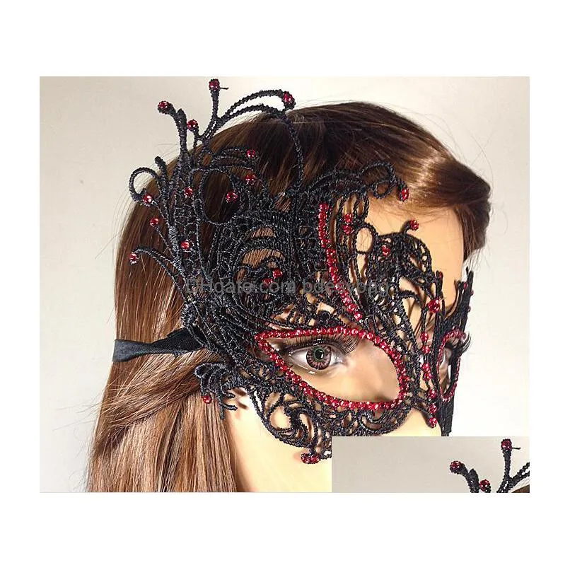 fine diamond mosaic phoenix lace mask christmas masquerade party fun masks