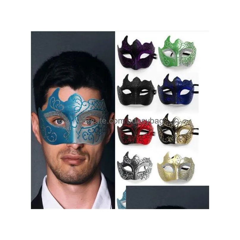 half face party dance mask masquerade glossy mask party cosplay dance costume gentleman masquerade mask prom mask gc1936