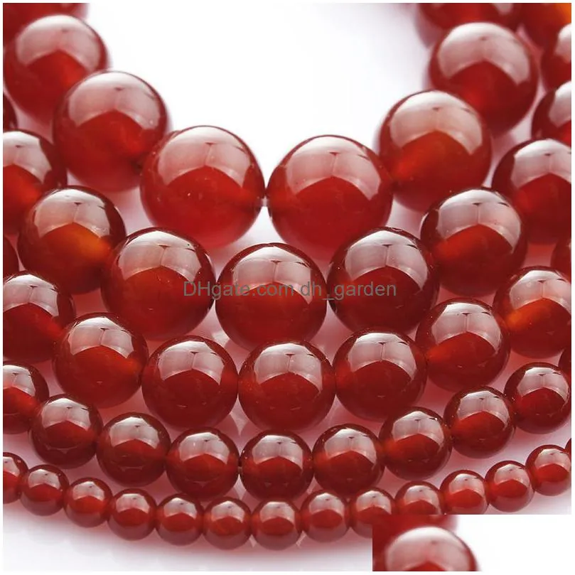 8mm natural red agat gem stone carnelian round loose beads 416mm onyx fit diy necklace beads for jewelry making