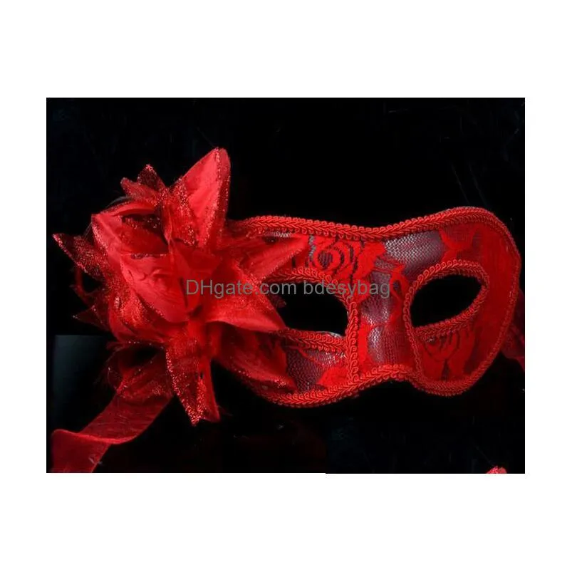 party mask pure handmade venetian mask glitter scallop flower sphere ball mask translucent lily mask
