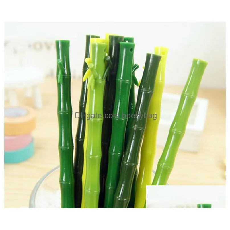  banboo gel pens 0.38mm black refill realistic bamboo shape writing pen office school supplies 100pcs/lot gb630