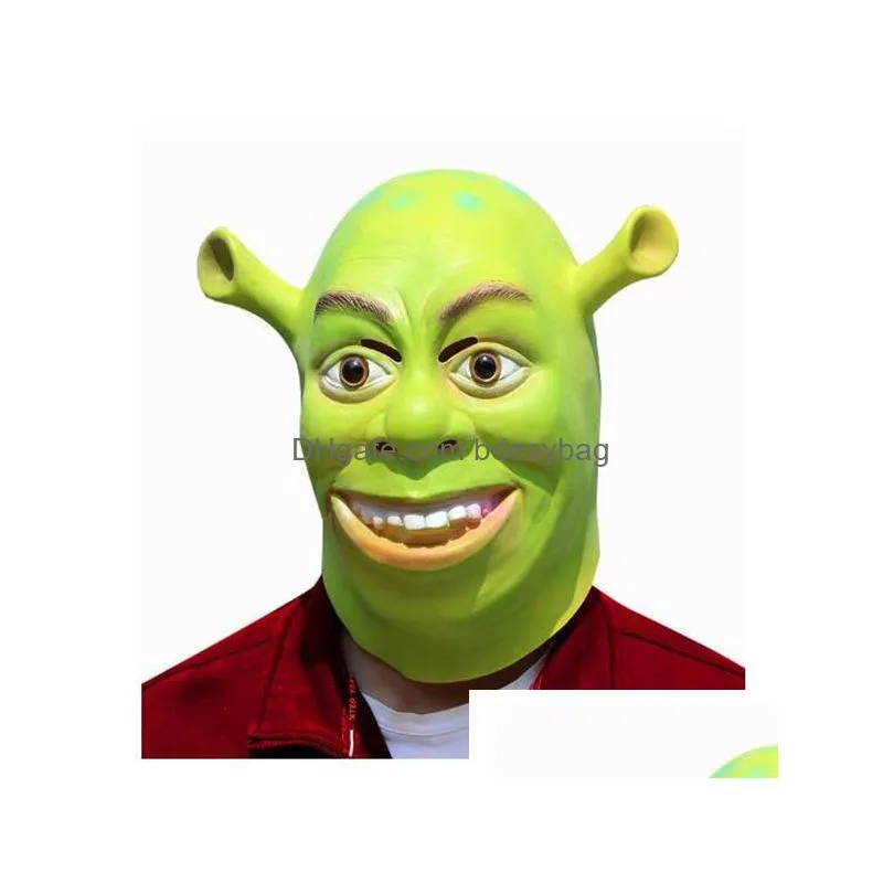 green shrek latex masks movie cosplay prop adult animal party mask for halloween party costume fancy dress ball gc1254