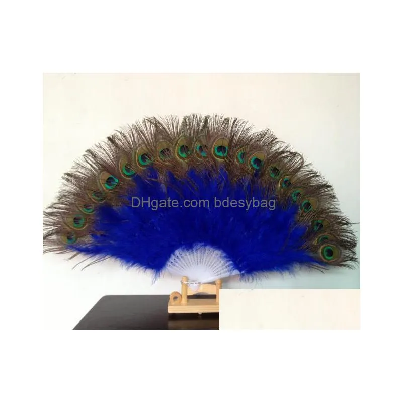 peacock fan belly dance peacock fan belly dance articles feather fan 6pcs/lot wl281