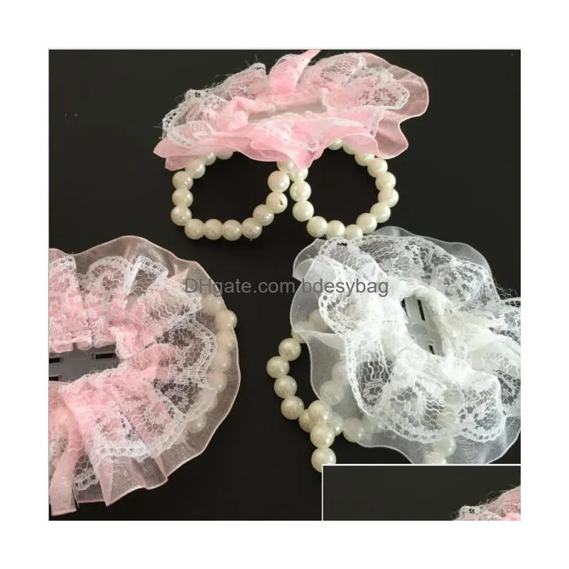 new diy bridesmaid wrist corsages decorative lace bride hand flower pearl bracelet wedding prom bouquet party favor gb306