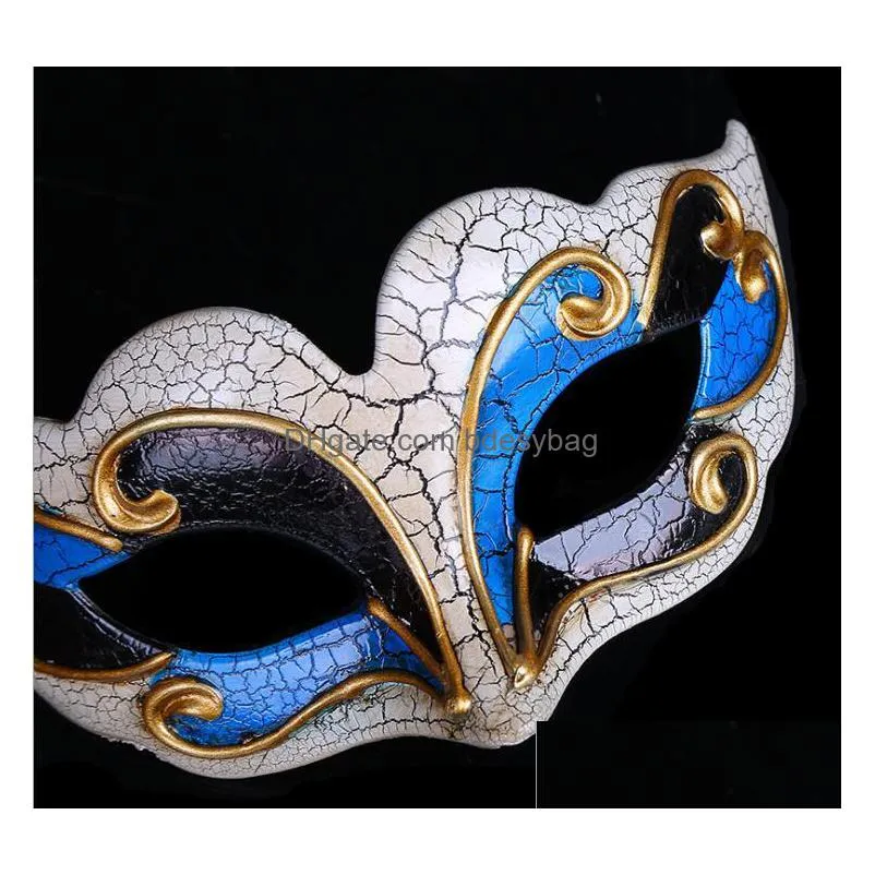 new venetian ball masks upper crack half face masquerade mask halloween theme party cosplay mask dance makeup props gb1022