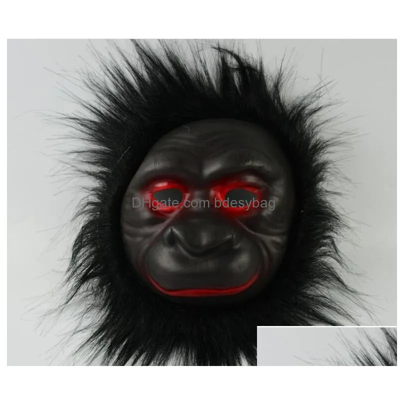 realistic fur mane latex mask creepy animal tiger//monkey/wolf partern full face cosplay halloween costume gb600
