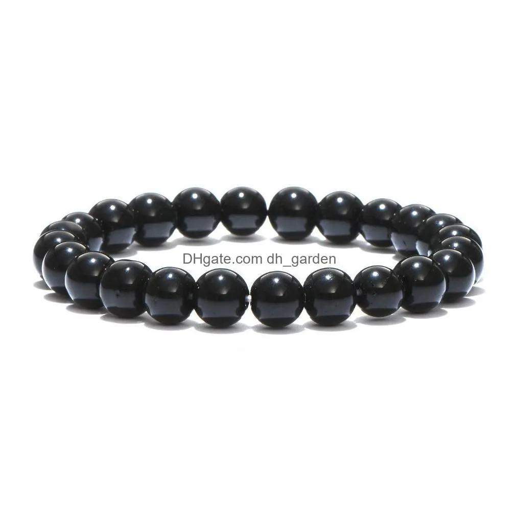 natural stone round bead buddha bracelet tiger eyes stone yoga meditation bracelet for men women jewelry