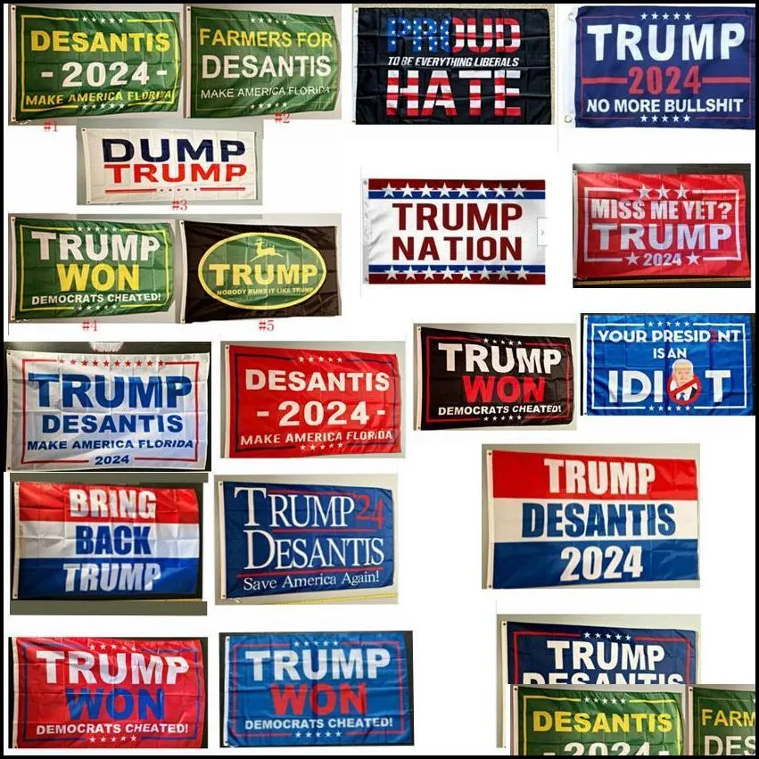 donald trump flags 3x5 ft 2024 make america great florida desantis flag usa president trump won banner flags 90x150cm 496