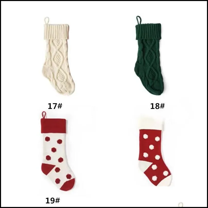 personalized knit christmas stocking gift bags knit decorations xmas socking large decorative socks