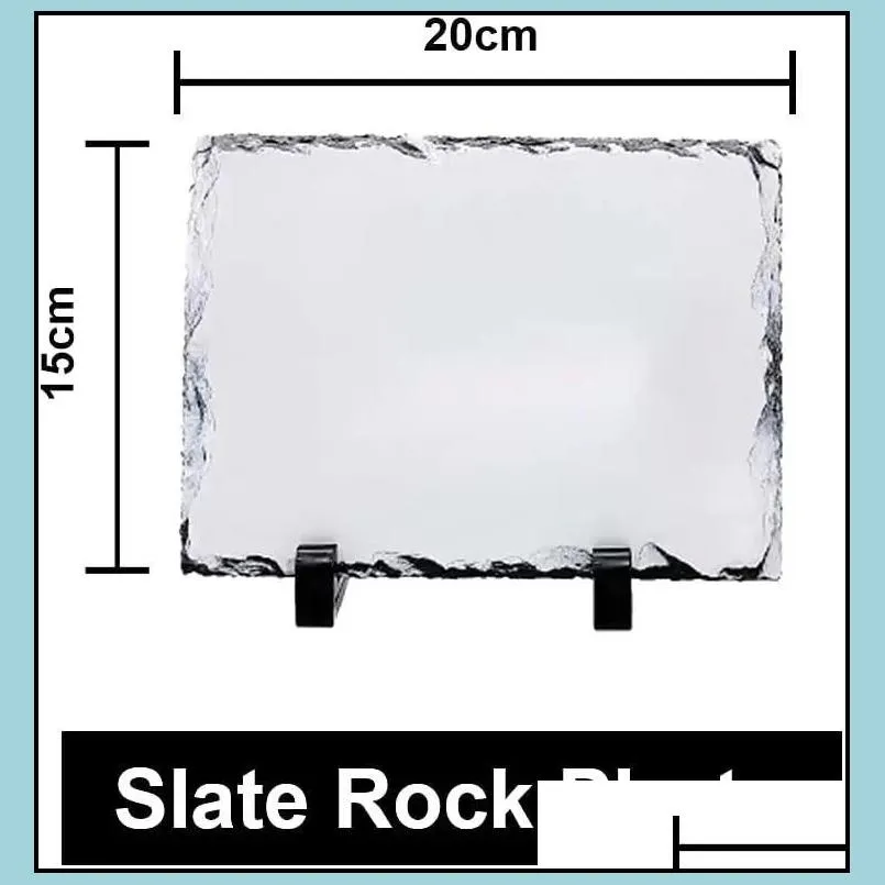 mr.r sublimation blank rectangular rock slate photo plaque picture frame customized photo frame novelty for wedding birthday