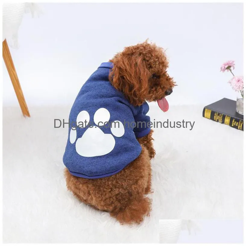dog apparel dogs sweater autumn and winter fleece print warm sweater teddy pet clothes