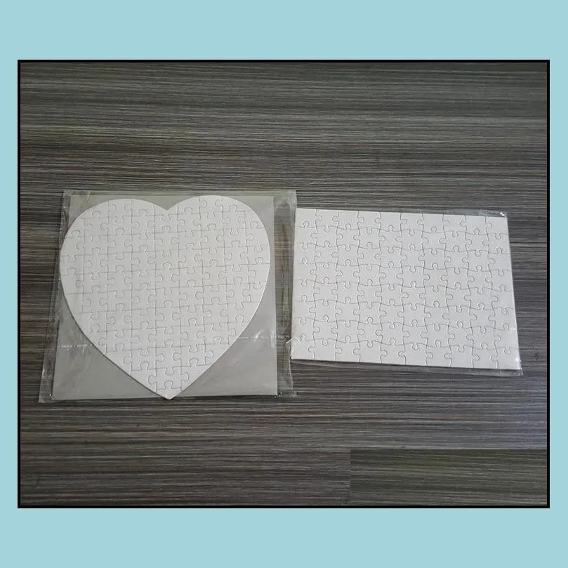 sublimation blank heart puzzles diy puzzle heart love shape puzzle hot transfer printing blank consumables child toys gifts for party favor