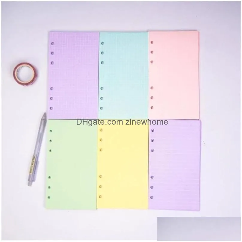 5 colors a6 loose leaf paper product notebook refill spiral binder index filler papers inner pages daily planner stationery