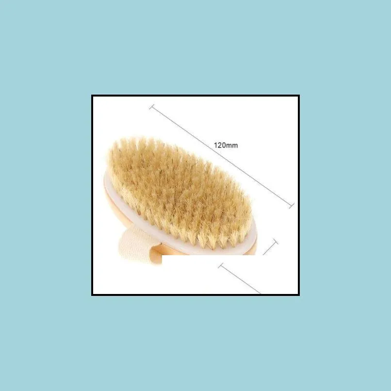 body brush natural boar bristle organic dry skin body brush bamboo wet back shower brushes exfoliating bathing brush wly935