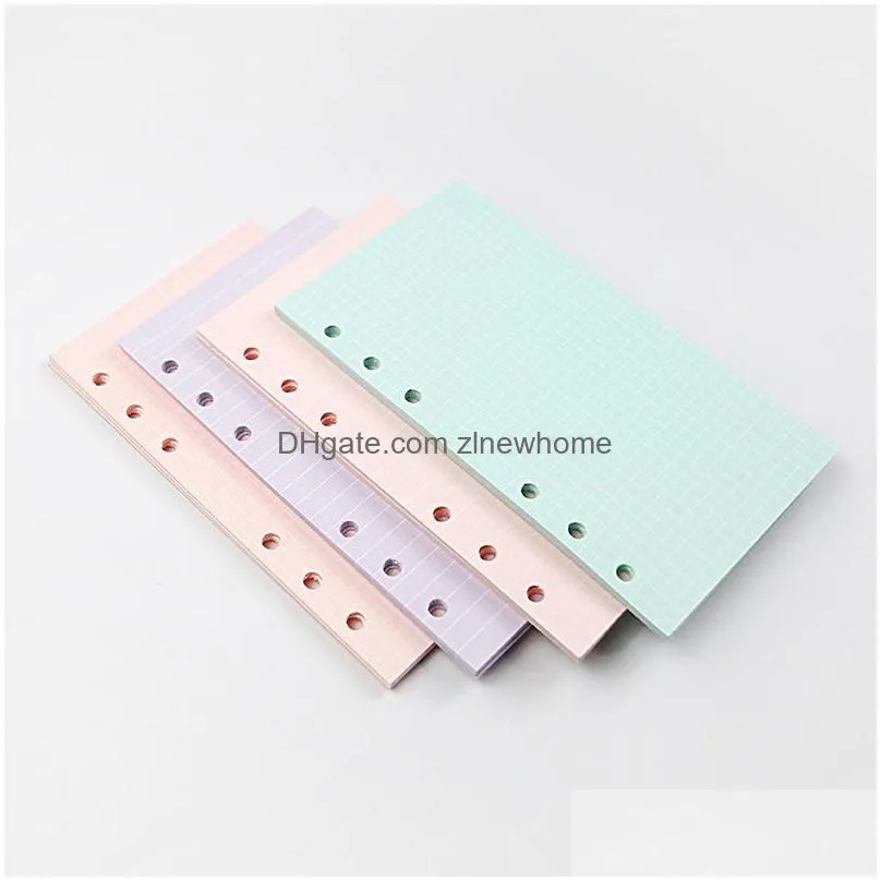 5 colors a6 loose leaf paper product notebook refill spiral binder index filler papers inner pages daily planner stationery