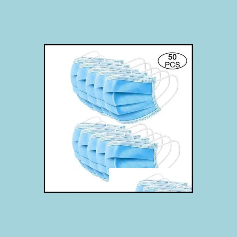 disposable face mask 3layers nonwoven mouth non antidust antibacterials breathable safety masks