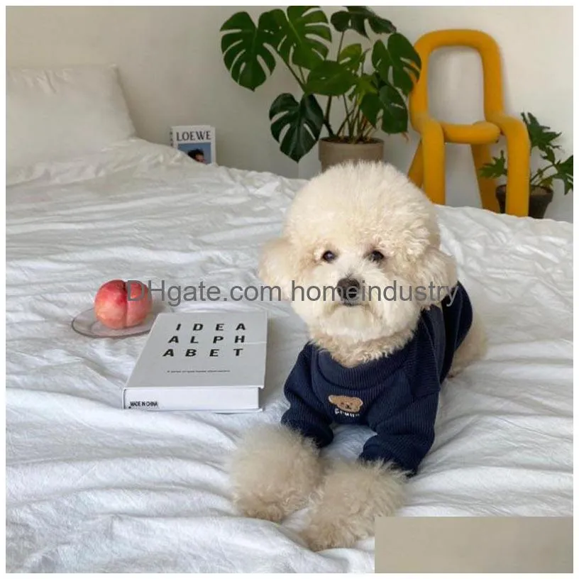 dog apparel wholesale korea ins jacket knitted sweater breathable stretch warmth cute fashion pet autumn teddy bichon dogs winter pets supplies heart