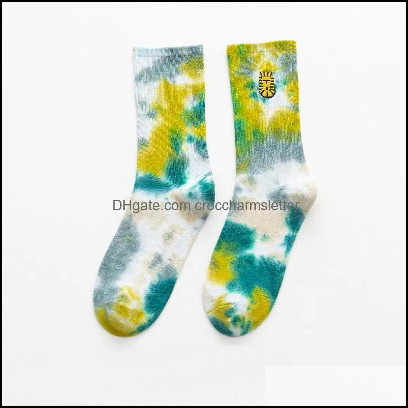 new tiedye egyptian kobold embroidery men women socks cotton harajuku vortex fashion funny hip hop cat  girls soft sockings