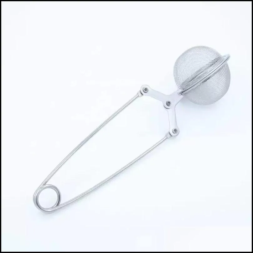 tea infuser 304 stainless steel sphere mesh tea strainer coffee herb spice filter diffuser handle tea ball