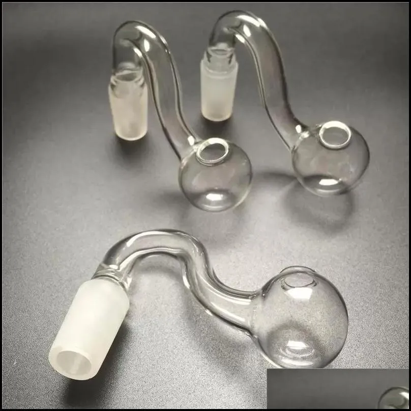 wholesale 10mm 14mm 18mm male female clear pyrex glass oil burner water pipes for oil rigs glass bongs big bowl