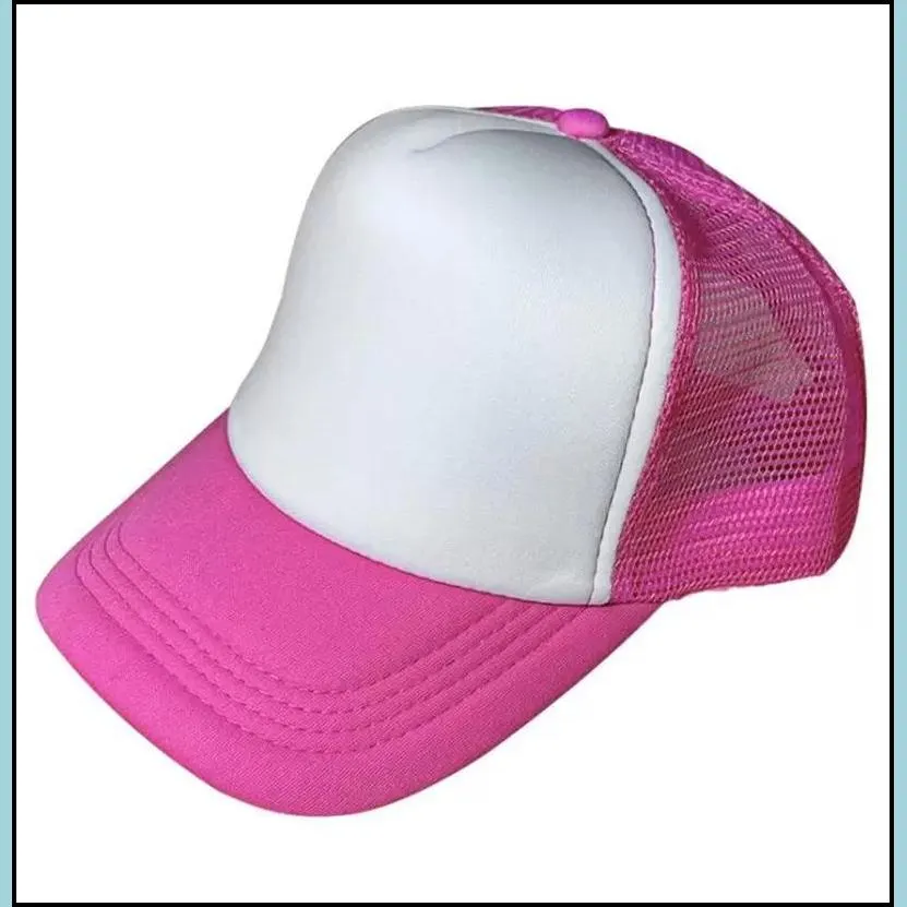 sublimation blank baseball ball hats kids adult mesh snapback diy summer ponytail visor thermal heat printed sport beach hats gifts