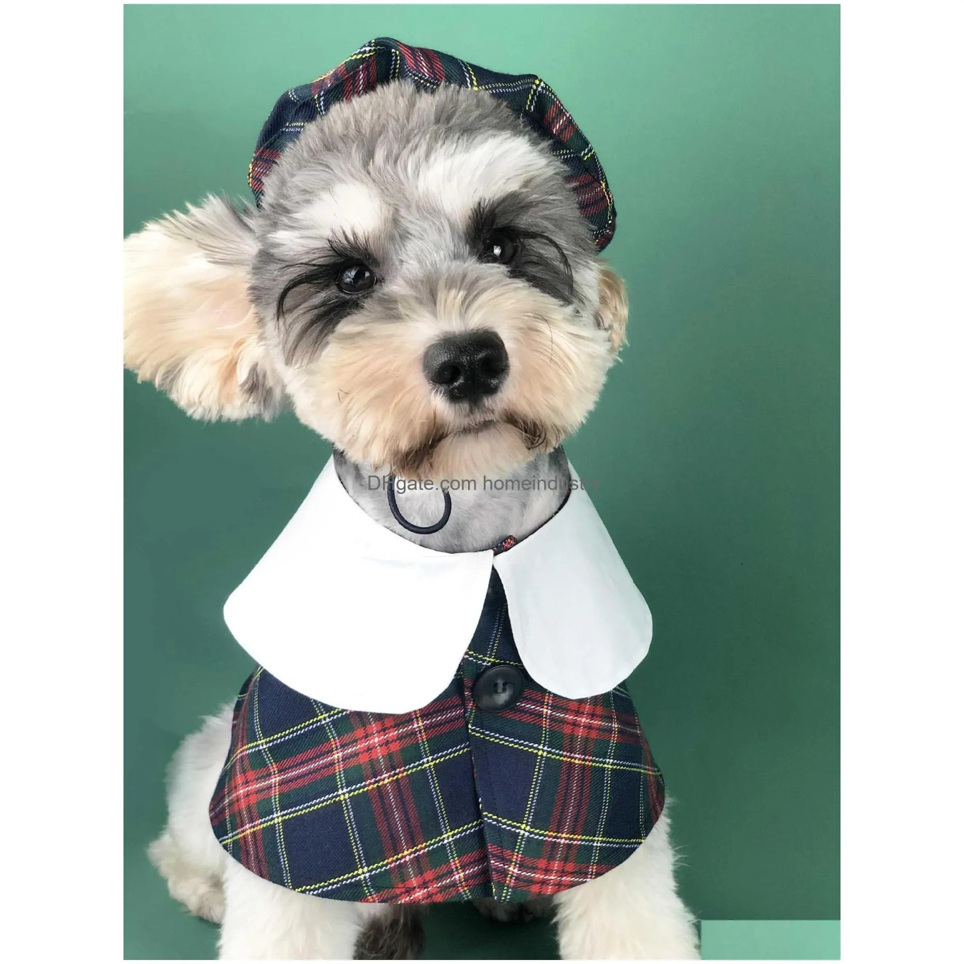 designer pet dog apparel british fashion plaid brand summer clothes with two legs for middle small cat dogs xssmlxl