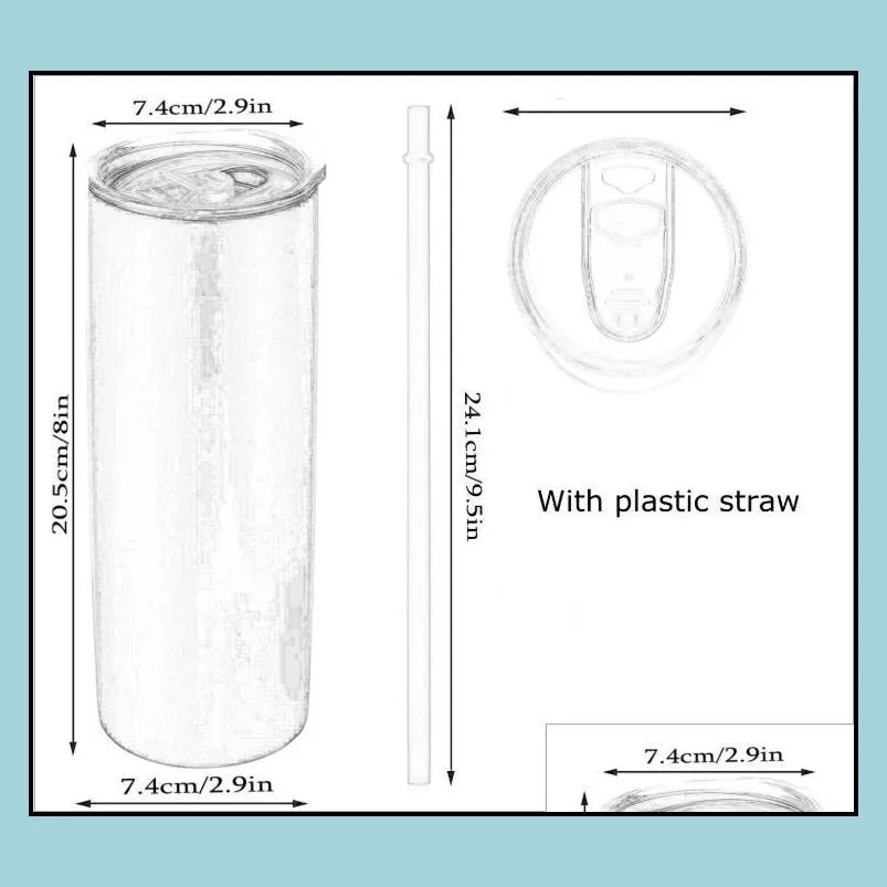 sublimation blank tumbler stainless steel tumblers water bottle car cup with lid straws coffee mug wine glasses drinkware