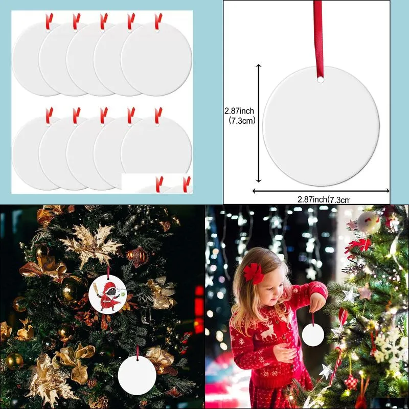 sublimation ornament blanks ceramic ornaments bulk sublimation blanks products ceramic sublimation ornaments for christmas tree decorations supporting