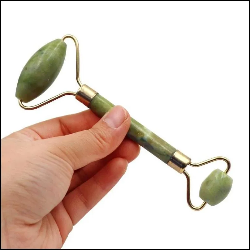 jade roller massager for face rollers gua sha nature stone beauty thinface lift anti wrinkle facial skin care tools gyq